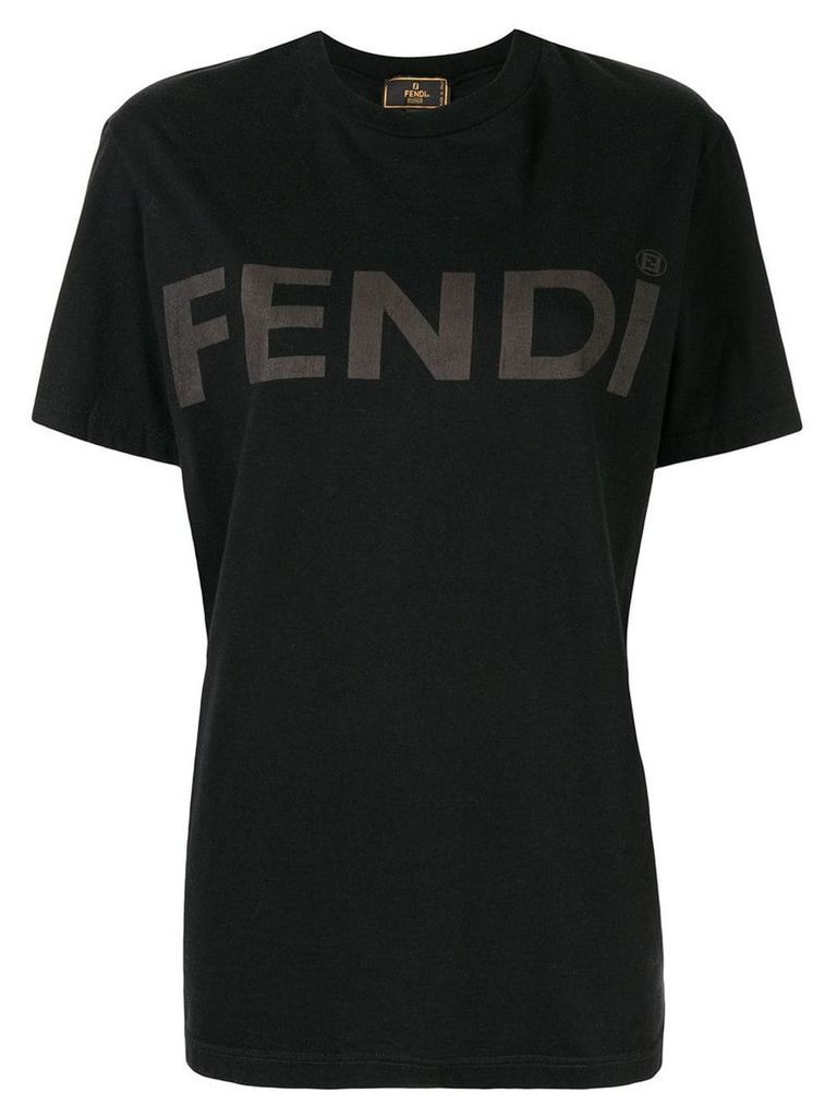 Fendi Pre-Owned logo print T-shirt - Black