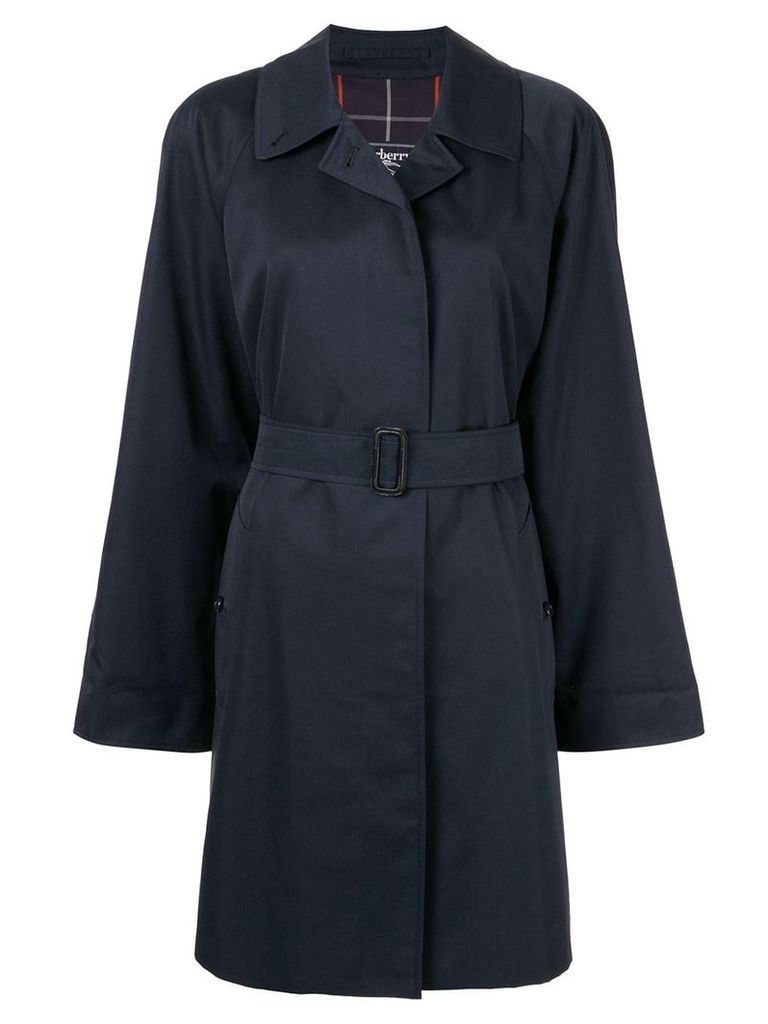 Burberry Pre-Owned belted trench coat - Blue
