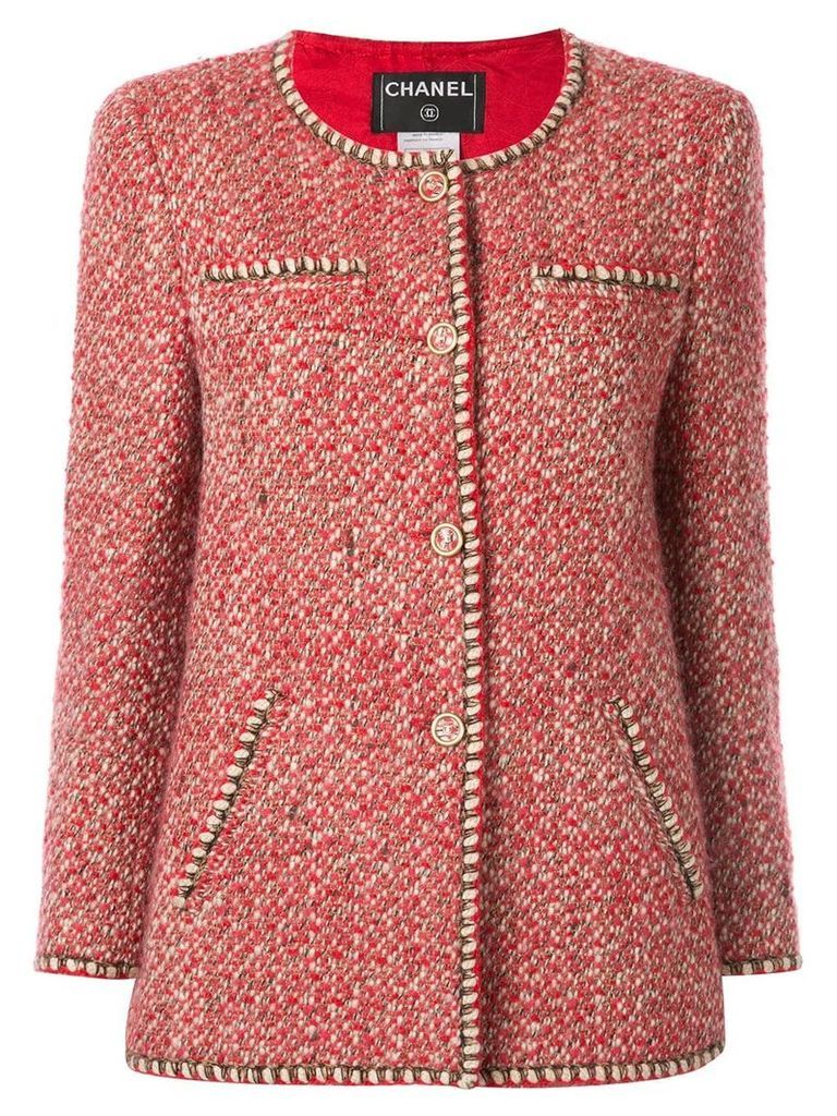 Chanel Pre-Owned bouclé tweed jacket - Red