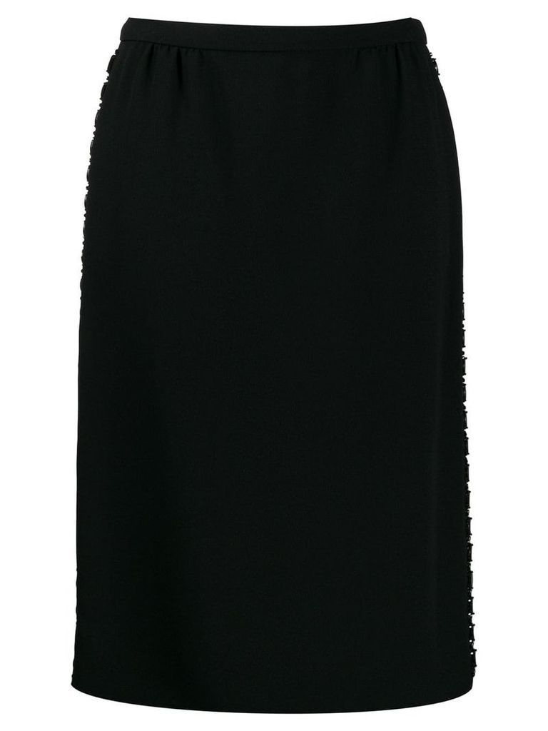 Louis Vuitton pre-owned crystal-embellished straight skirt - Black