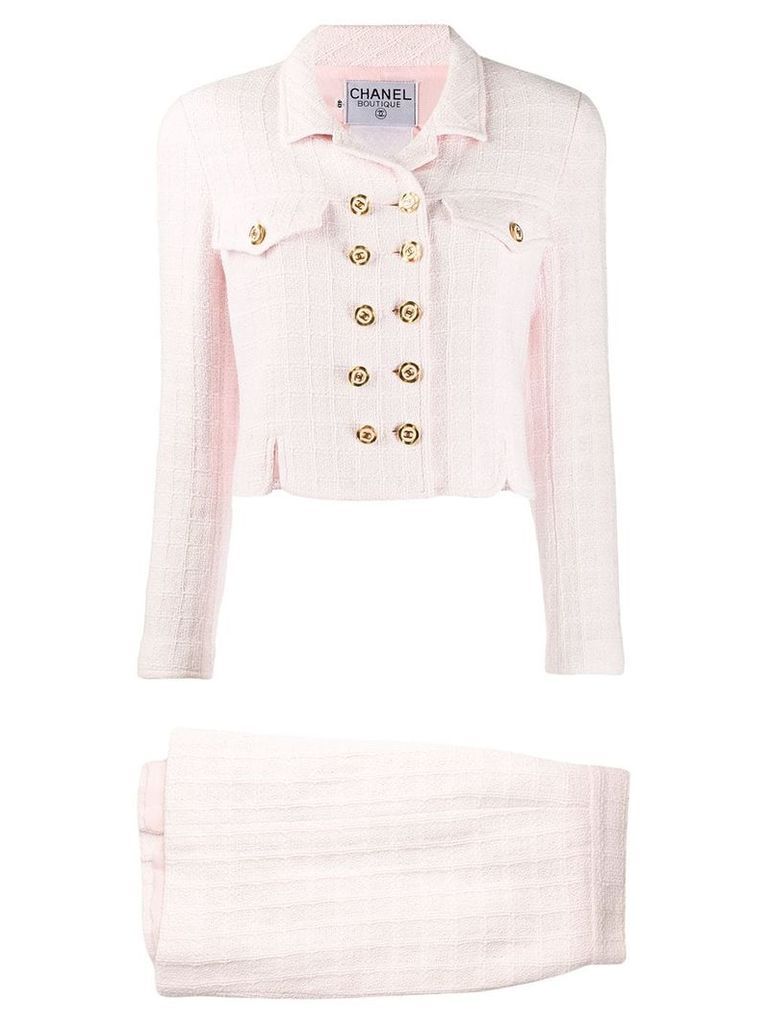 Chanel Pre-Owned tweed jacket and skirt suit - Pink