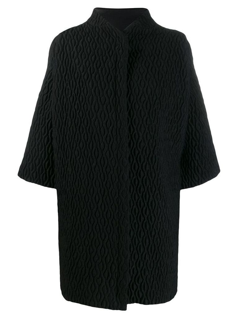 Versace Pre-Owned textured cocoon jacket - Black