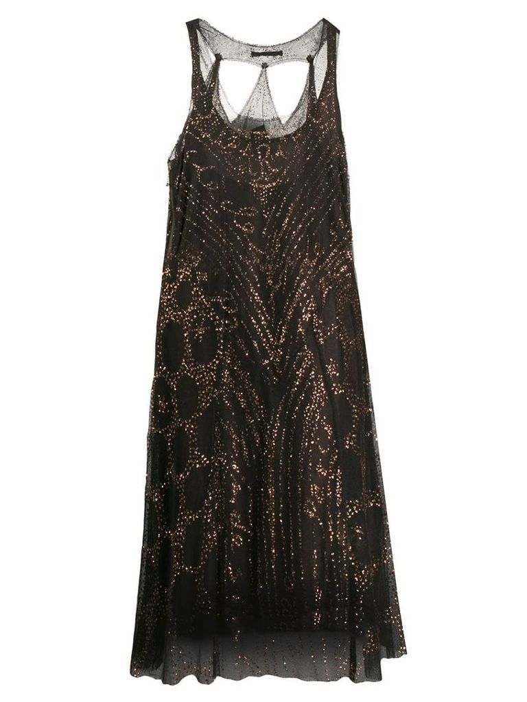 Jean Paul Gaultier Pre-Owned sequinned layered dress - Brown