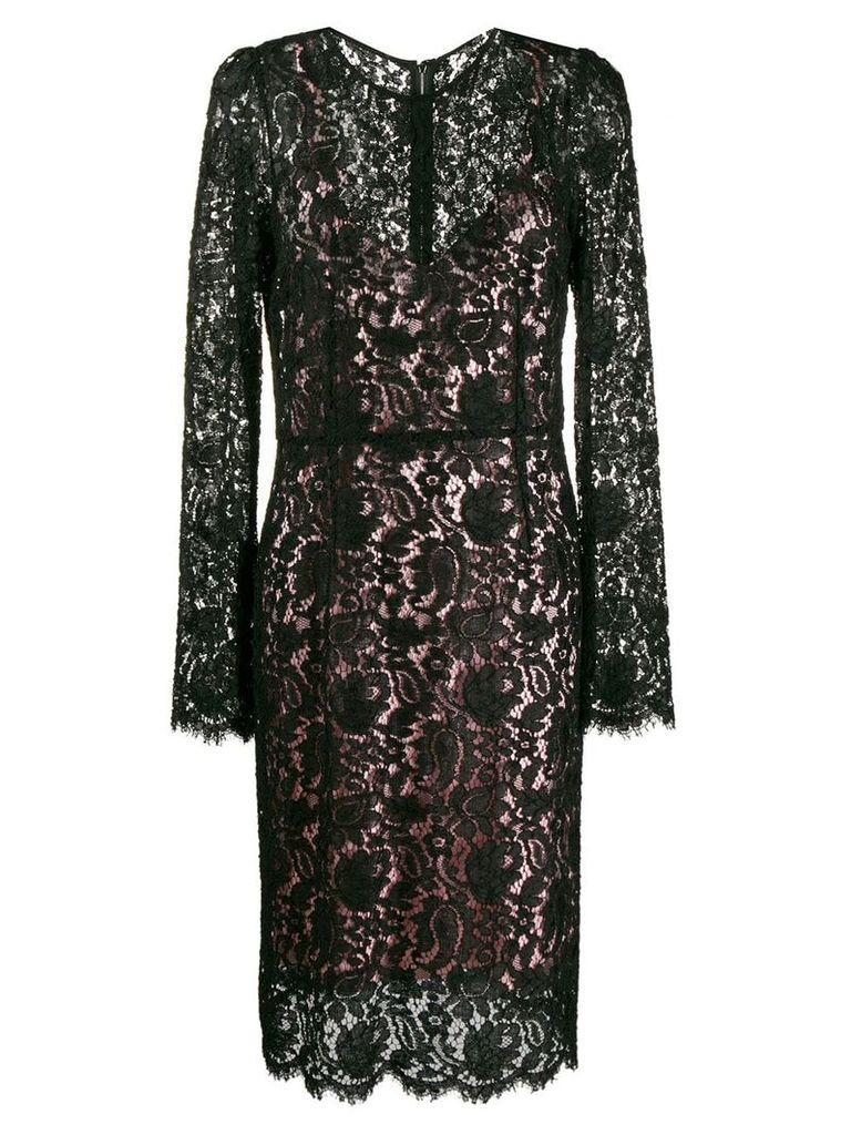 Dolce & Gabbana Pre-Owned lace shift dress - Black