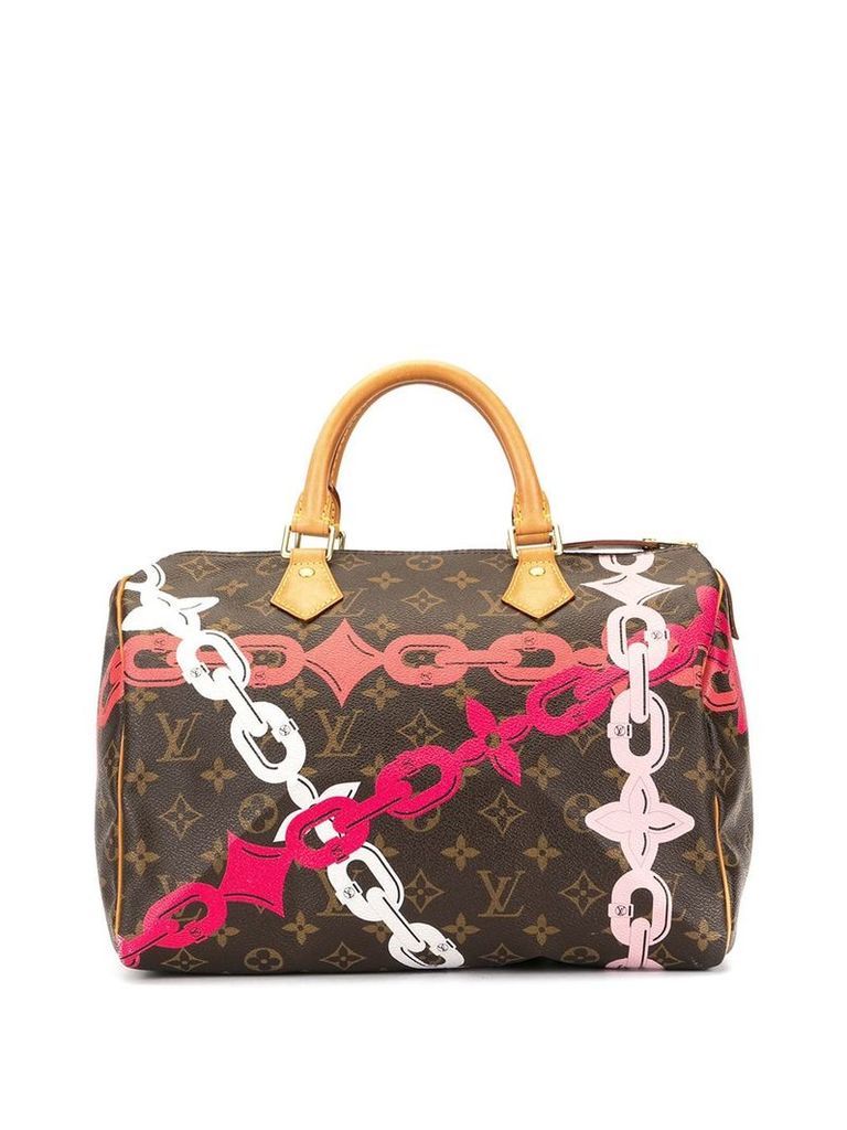 Louis Vuitton pre-owned Bay Chain Flower Speedy 30 tote - Brown