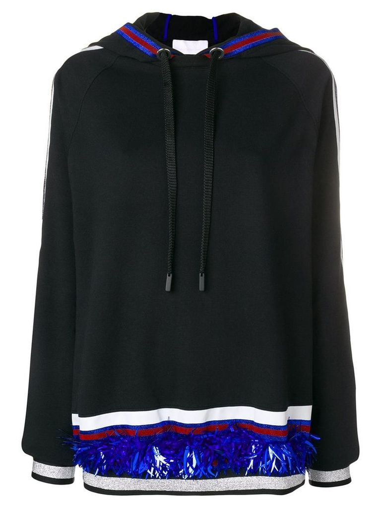 No Ka' Oi stripe and sequin detail hoodie - Black