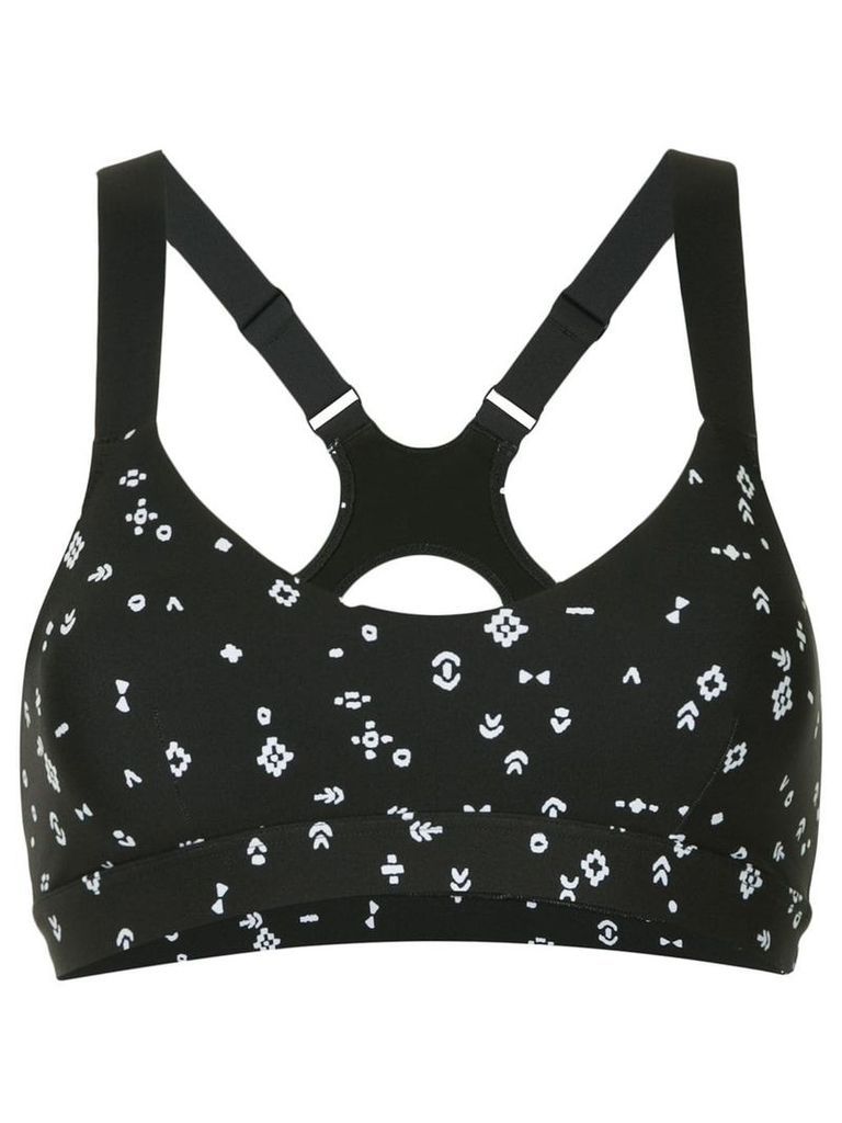 The Upside patterned cropped top - Black