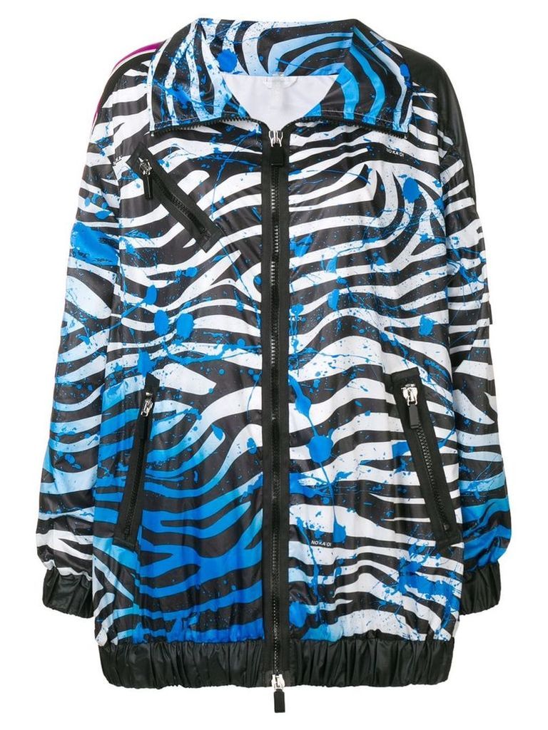 No Ka' Oi zebra print performance jacket - Blue