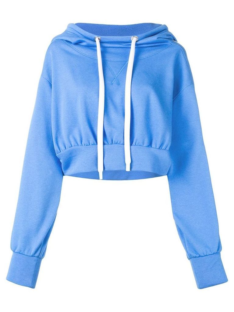 No Ka' Oi cropped sport hoodie - Blue