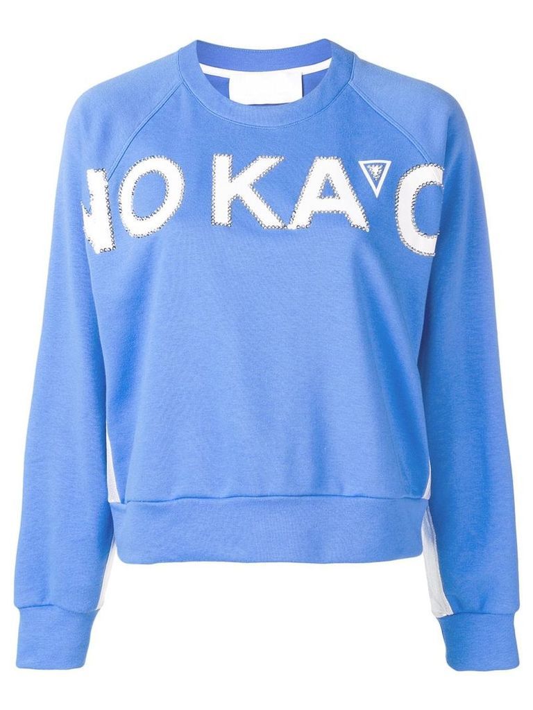 No Ka' Oi embellished logo sweatshirt - Blue