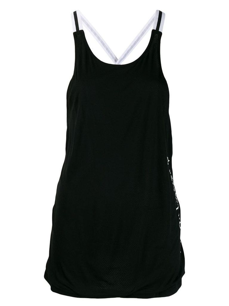 Perfect Moment T-Back bonded jersey top - Black