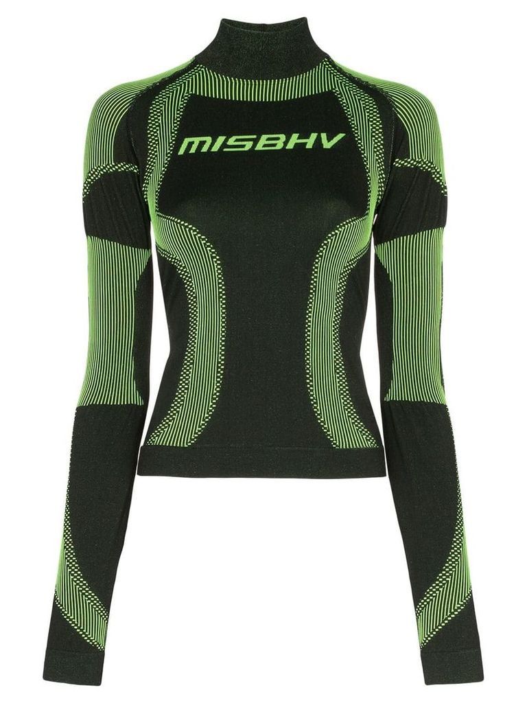 Misbhv high-neck sport knit top - Black