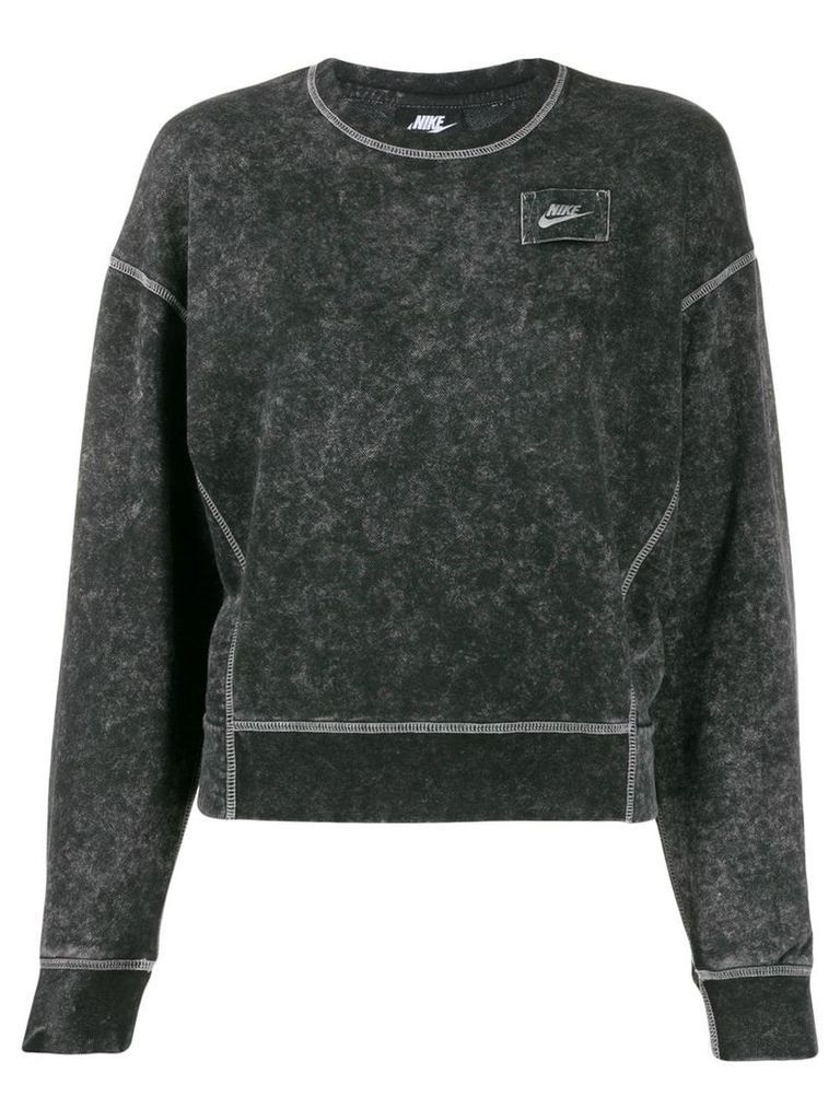 Nike cropped stonewash sweatshirt - Black