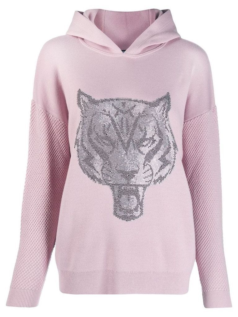 Plein Sport tiger print hoodie - Pink