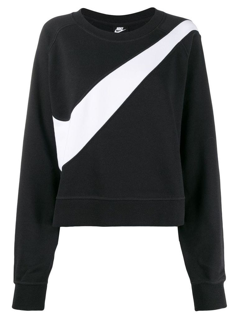 Nike swoosh logo sweatshirt - Black