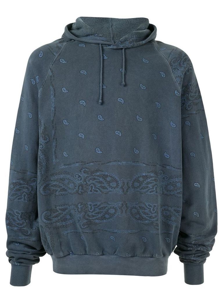 Raf Simons Pre-Owned 2004 AW paisley print hoodie - Blue