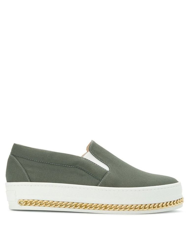 Mr & Mrs Italy slip-on curb chain sneakers - Green