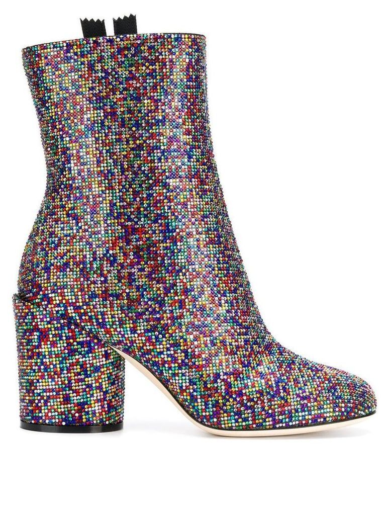 Marco De Vincenzo embellished ankle boots - Red