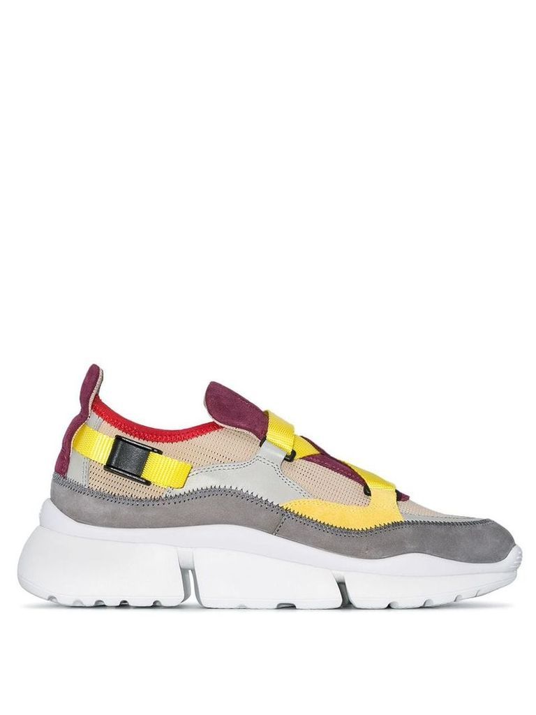 Chloé Multicoloured Sonnie colour block sneaker - PURPLE