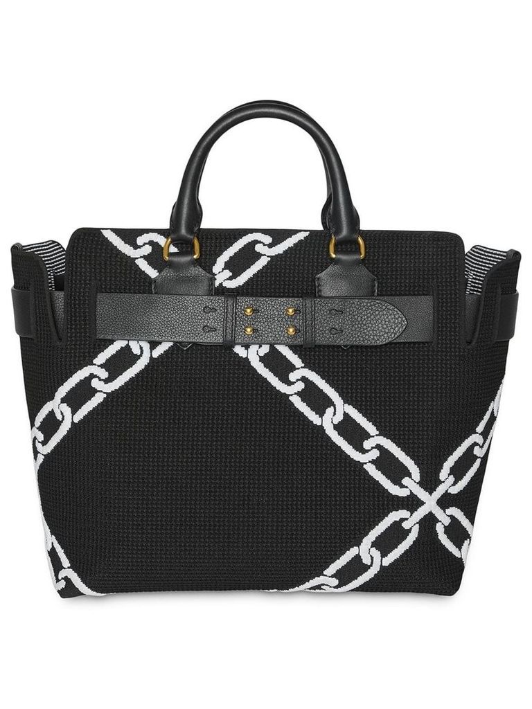 Burberry The Medium Knitted Link Belt Bag - Black