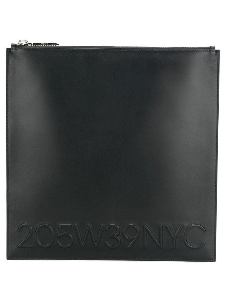 Calvin Klein 205W39nyc embossed logo clutch - Black