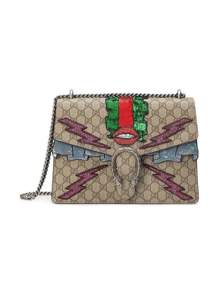 Gucci Dionysus GG Supreme embroidered bag - NEUTRALS