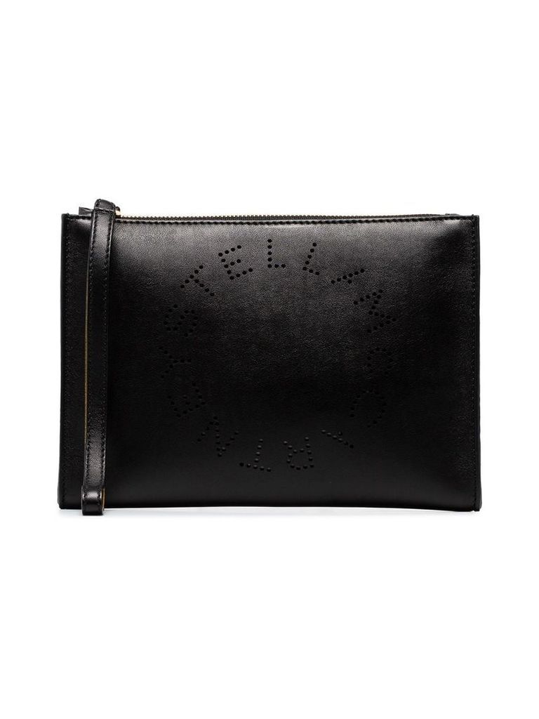 Stella McCartney Stella Logo clutch bag - Black