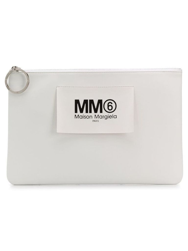 Mm6 Maison Margiela classic slim clutch - White