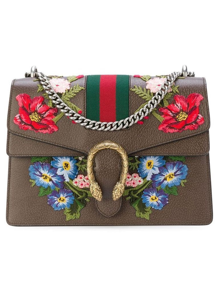 Gucci Dionysus embroidered shoulder bag - Brown