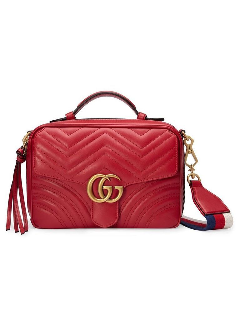 Gucci Red GG Marmont Stripe shoulder bag