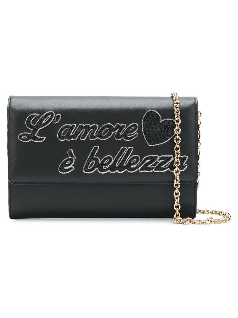 Dolce & Gabbana front patched satchel bag - Black