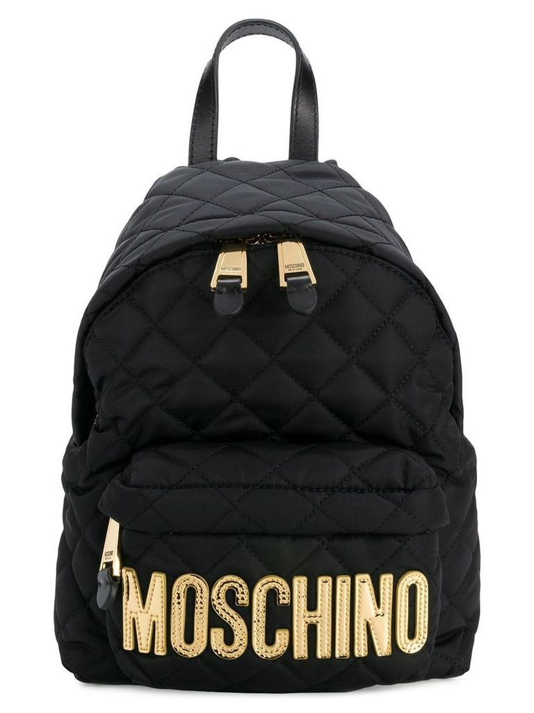 Moschino medium quilted backpack - Black