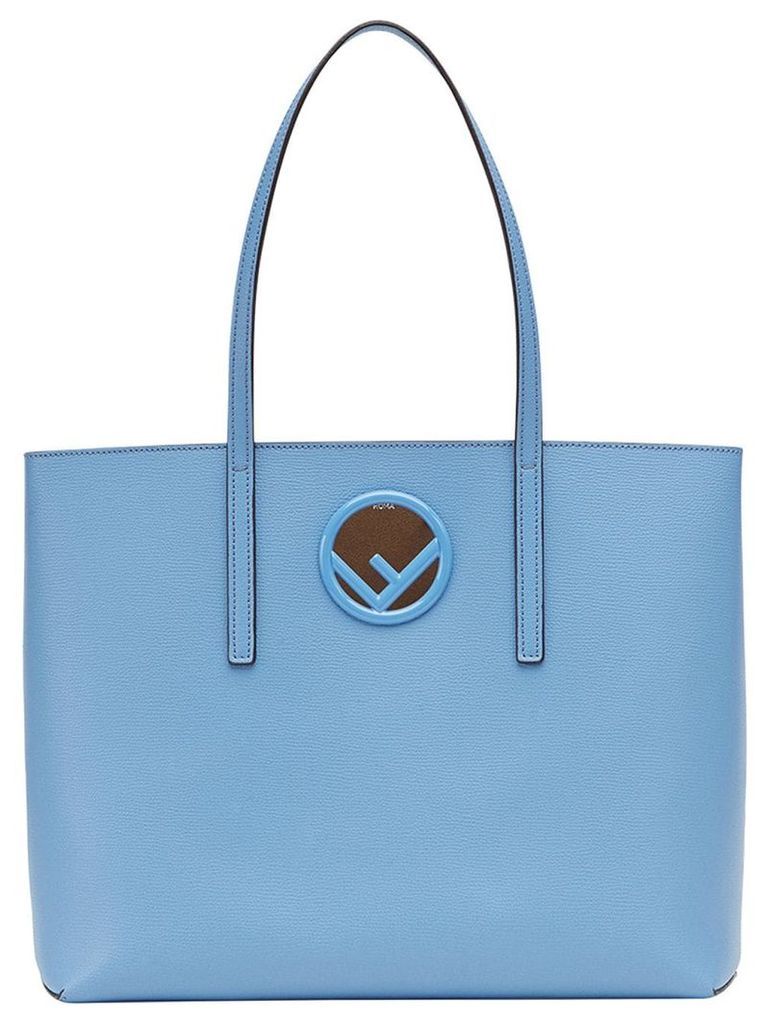 Fendi logo shopper tote - Blue