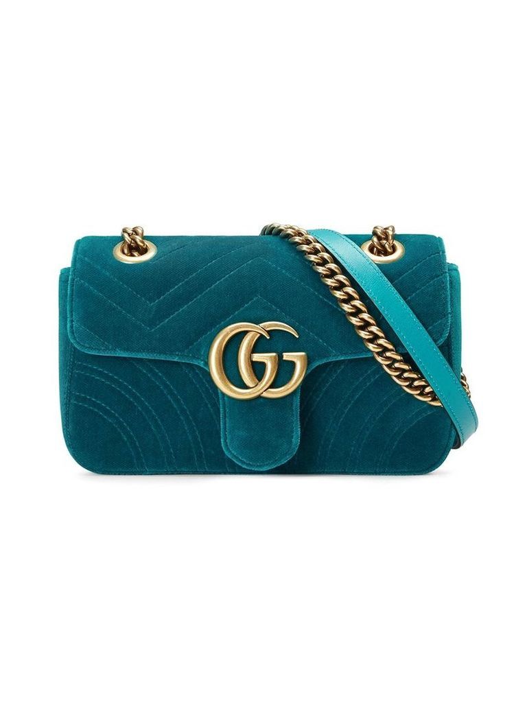 Gucci GG Marmont velvet mini bag - Blue