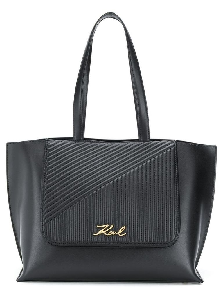 Karl Lagerfeld K/Signature quilted tote bag - Black