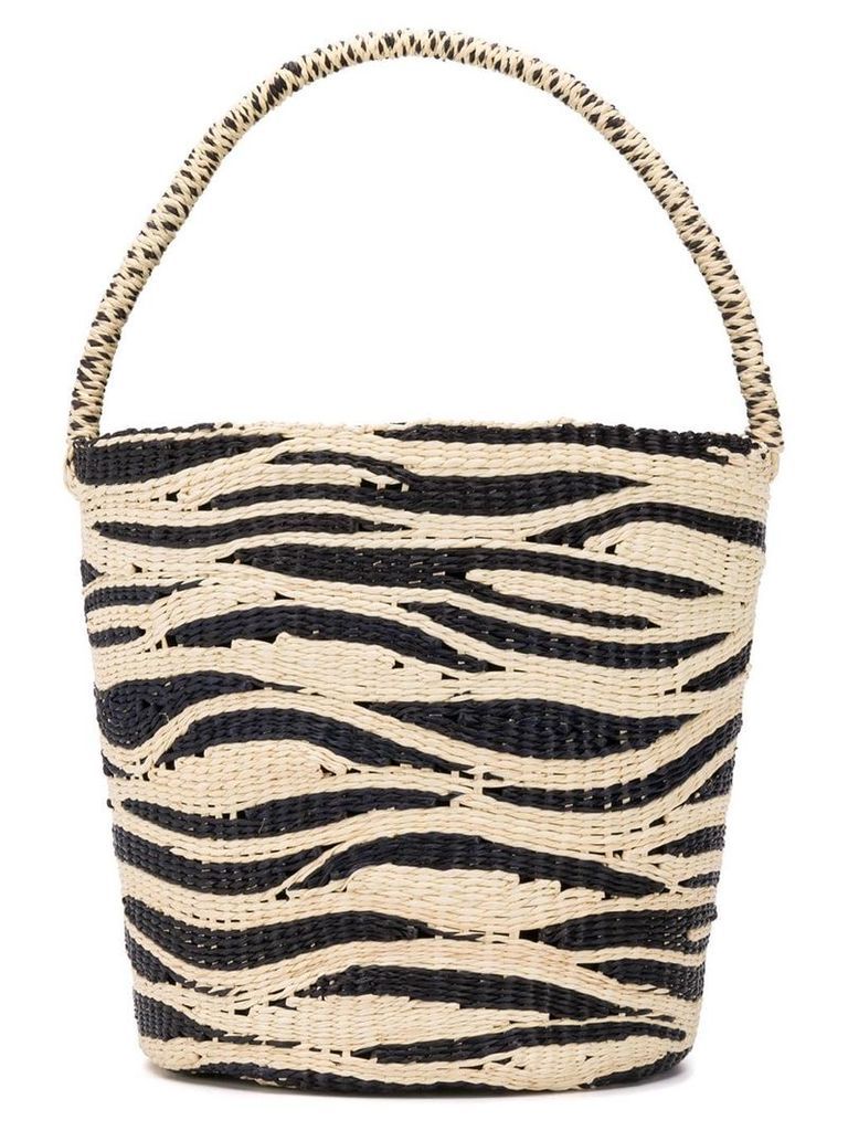 Sensi Studio zebra bucket bag - Black