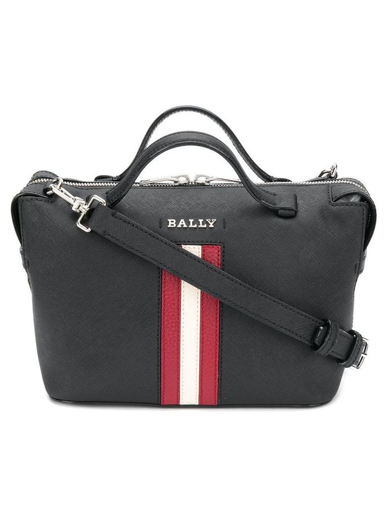 Bally stripe trim shoulder bag - Black