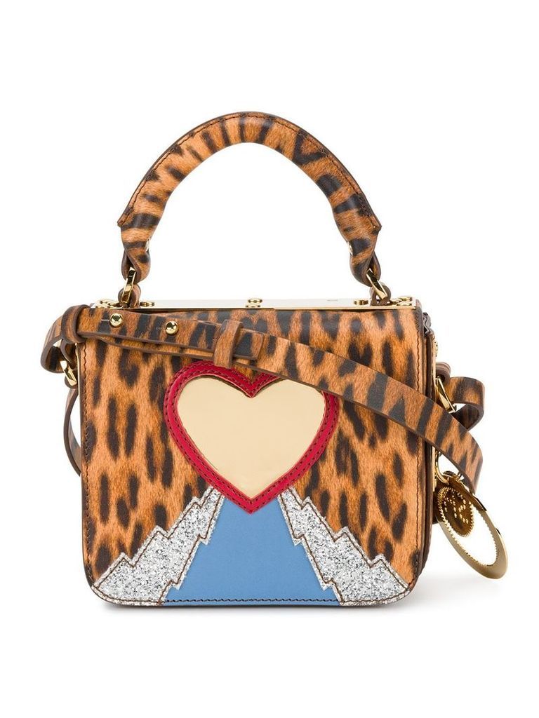 Sophie Hulme leopard heart mini bag - Multicolour