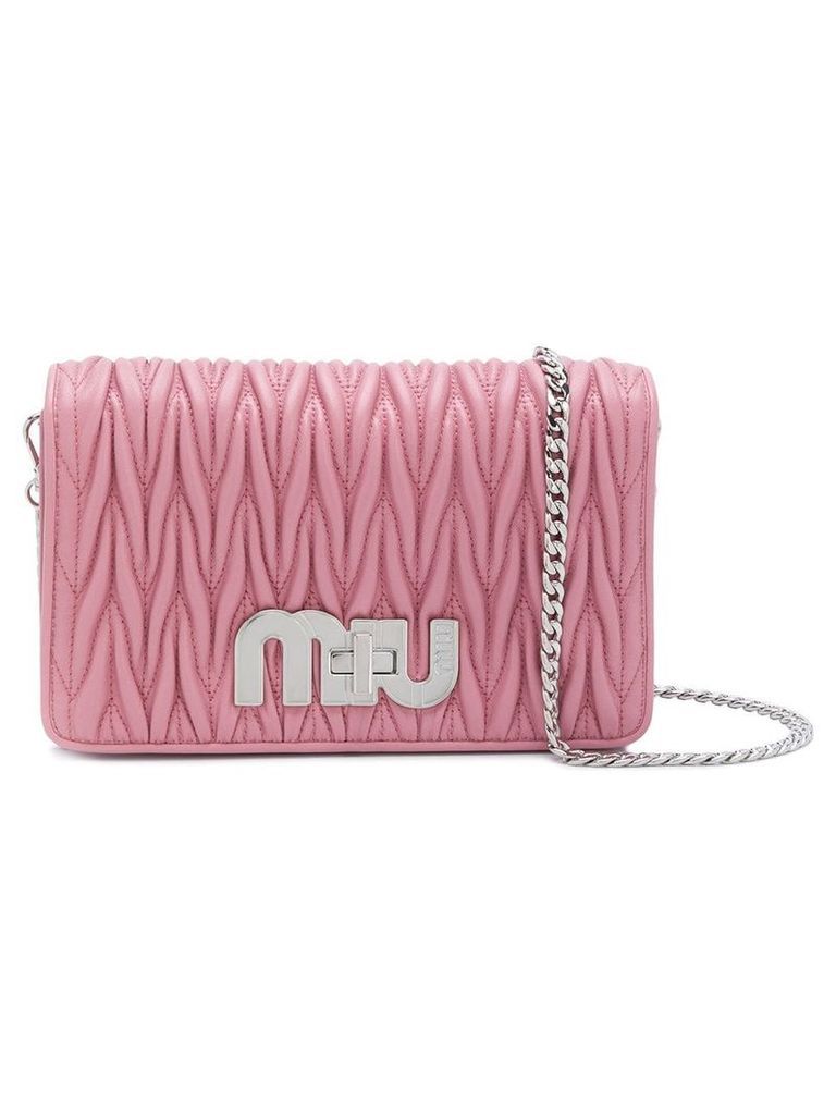 Miu Miu Miu logo quilted bag - PINK