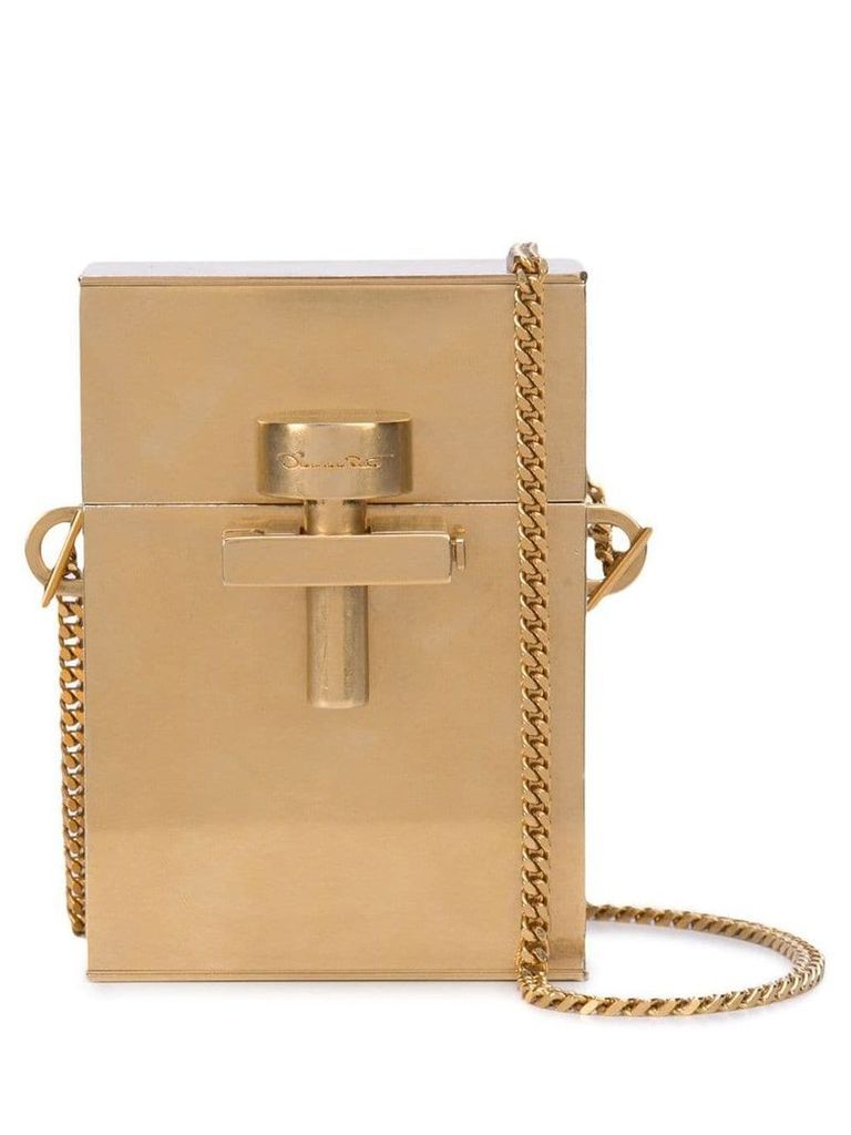 Oscar de la Renta Alibi mini metal bag - GOLD