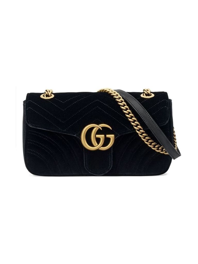 Gucci GG Marmont velvet shoulder bag - Black