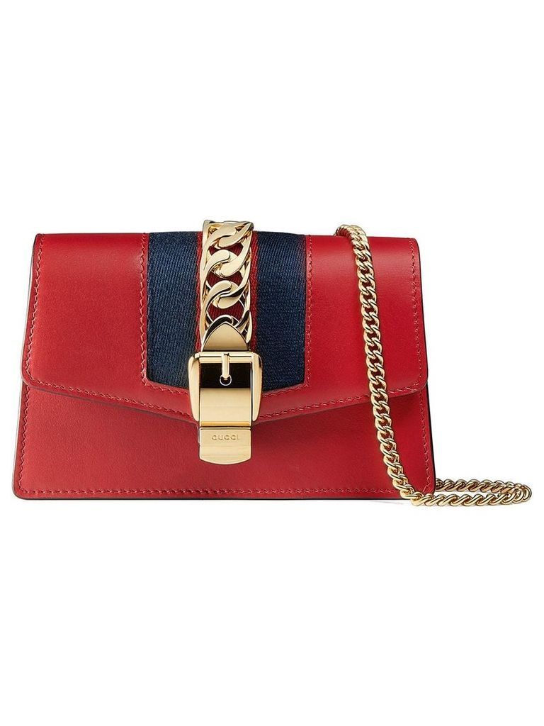 Gucci Sylvie leather mini chain bag - Red