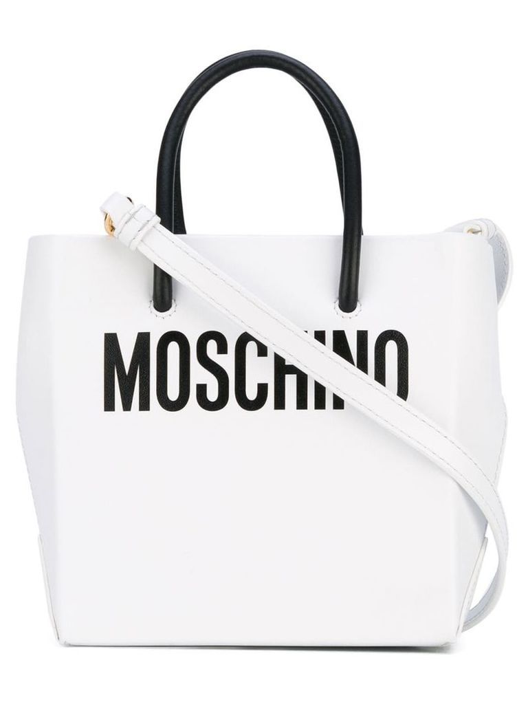 Moschino cross-body mini shopper bag - White