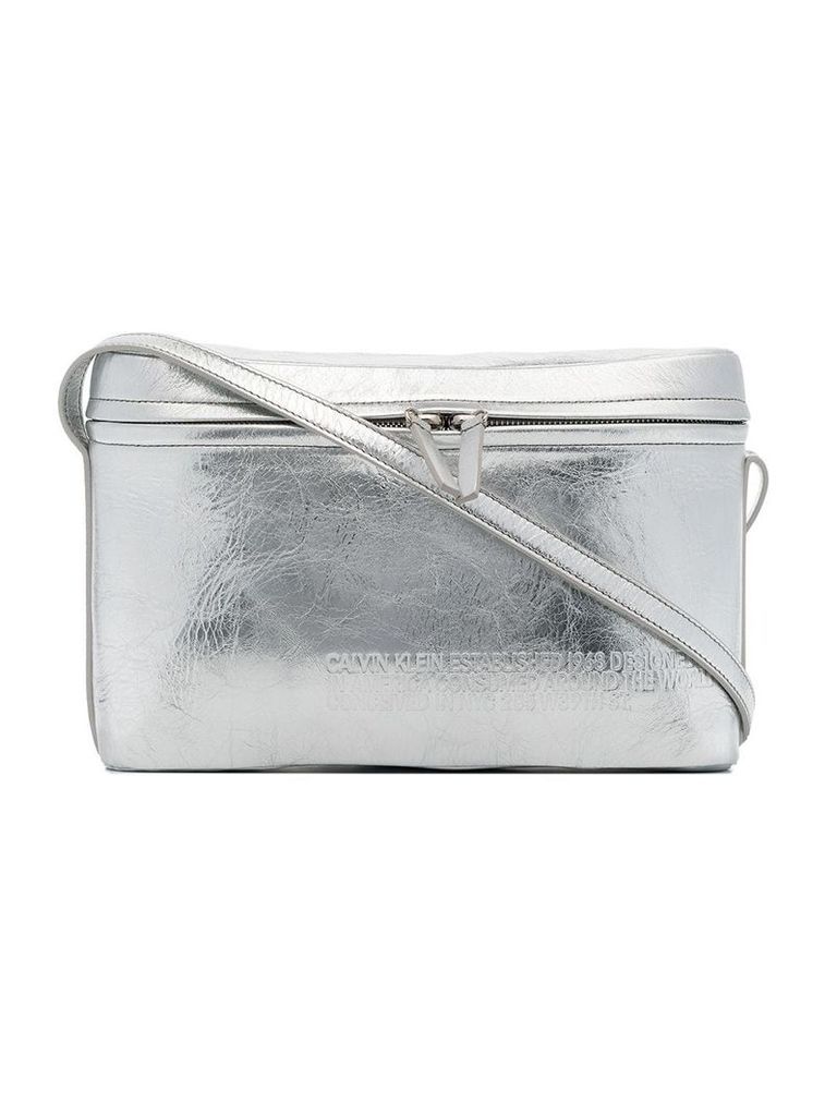 Calvin Klein 205W39nyc Silver Leather Crossbody Bag - Metallic