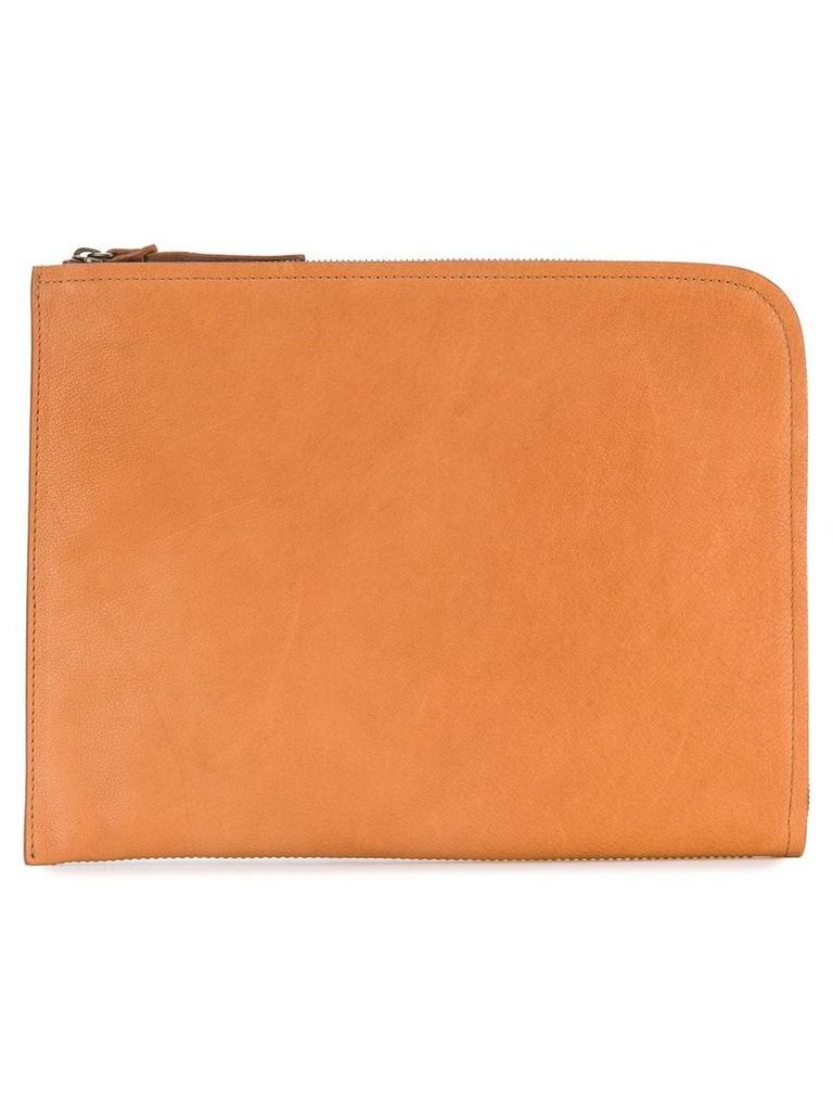 Officine Creative tablet zipped clutch - Brown