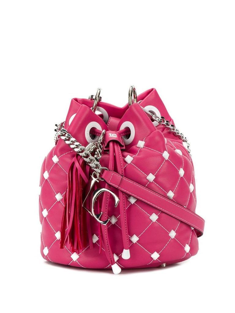 La Carrie studded bucket bag - Pink