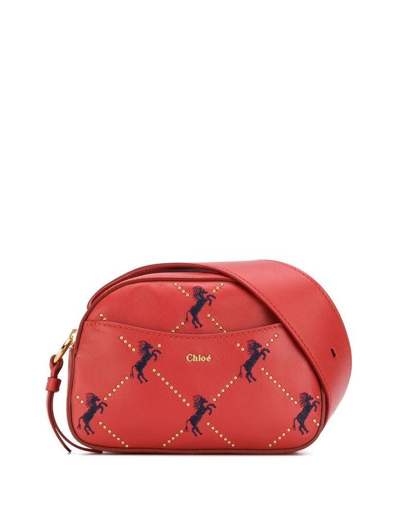Chloé horse print belt bag - Red