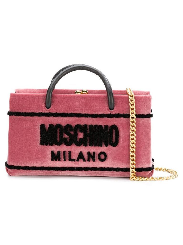 Moschino box clutch bag - Pink