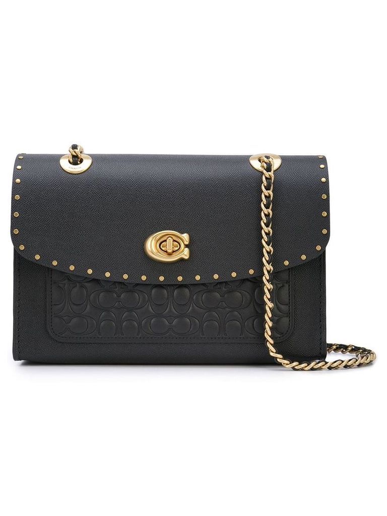 Coach Parker in signature leather with rivets - Black
