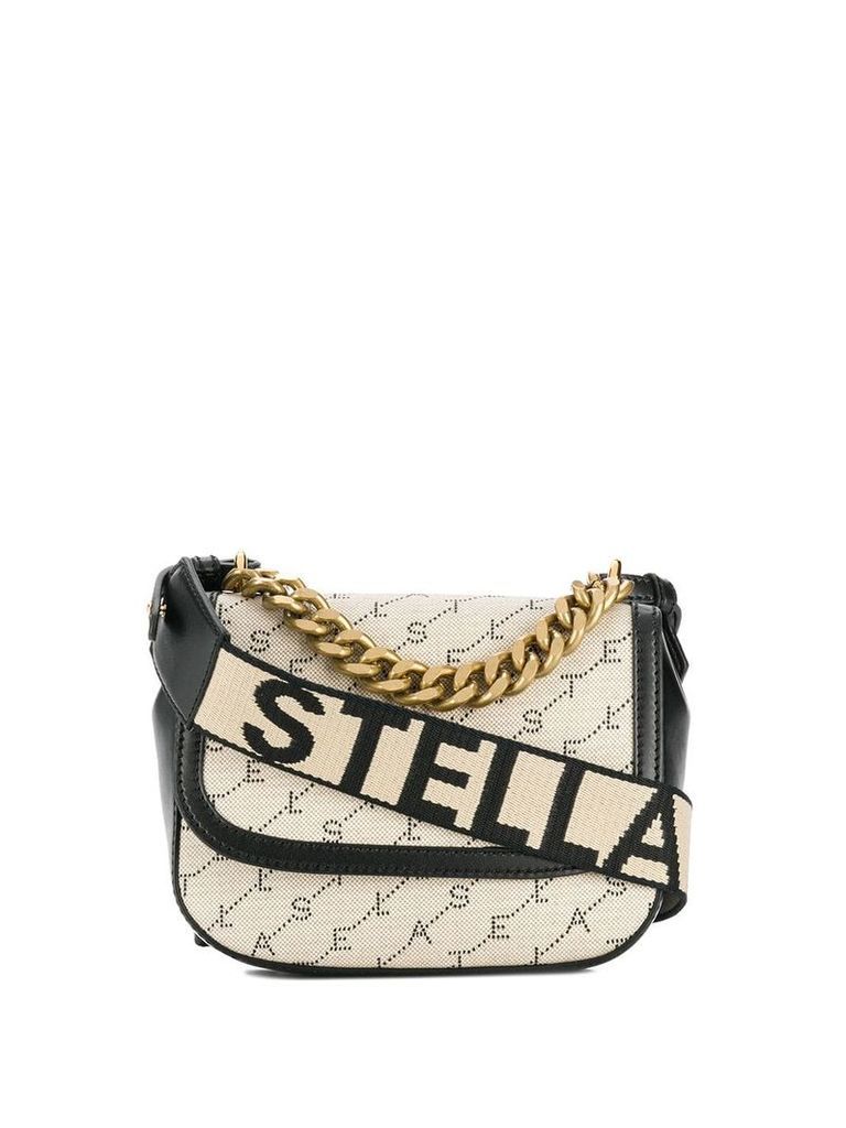 Stella McCartney monogram logo shoulder bag - NEUTRALS